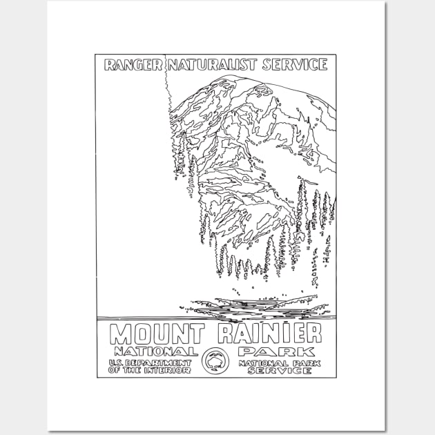 MOUNT RAINIER Wall Art by TheCosmicTradingPost